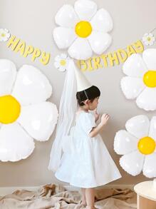 5/12 件雏菊花铝箔气球套装，用于时尚派对装饰雏菊主题生日派对婚礼雏菊气球装饰照片道具氦气球， - 彩色 - 查看 4