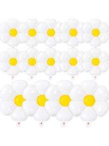 5/12 件雏菊花铝箔气球套装，用于时尚派对装饰雏菊主题生日派对婚礼雏菊气球装饰照片道具氦气球， - 彩色 - 查看 9