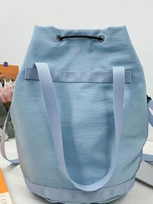 Túi Bucket nhỏ Nylon Dây rút thông thường Dây đeo có thể điều chỉnh - Màu xanh lam - Xem 2