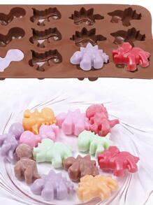 1pc 12 In 1 Dinosaur Chocolate Molds, Silicone Mold For Fondant, Candy & Cake Baking - Coffee Brown - View 8