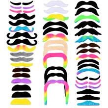 Râu Tự Dính, Bộ 48 Râu Tự Dính, 16 Loại Khác Nhau, Râu Dính, Râu Giả Dự Tiệc, Dành Cho Các Bữa Tiệc Khác Nhau, Hóa Trang, Lễ Hội Hóa Trang (Nhiều Màu) - Nhiều màu - Xem 1