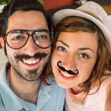 Râu Tự Dính, Bộ 48 Râu Tự Dính, 16 Loại Khác Nhau, Râu Dính, Râu Giả Dự Tiệc, Dành Cho Các Bữa Tiệc Khác Nhau, Hóa Trang, Lễ Hội Hóa Trang (Nhiều Màu) - Nhiều màu - Xem 7