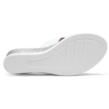 Women's Sandals Platform Peep Toe Wedge High Heel Slip On Shoes - trắng - Xem 6