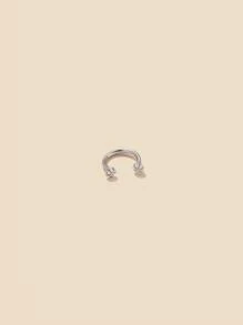 1pc Funky Cubic Zirconia Decor Nose Ring For Women For Gift - Silver - View 5