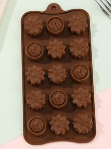 1入組花朵設計糖果模具 - 咖啡棕 - 查看 10