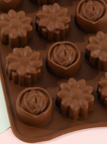 1入組花朵設計糖果模具 - 咖啡棕 - 查看 3