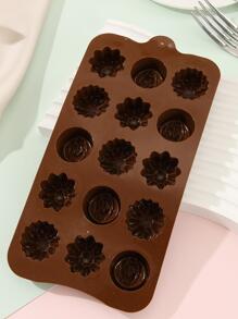 1入組花朵設計糖果模具 - 咖啡棕 - 查看 4