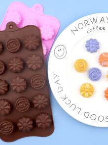 1入組花朵設計糖果模具 - 咖啡棕 - 查看 11