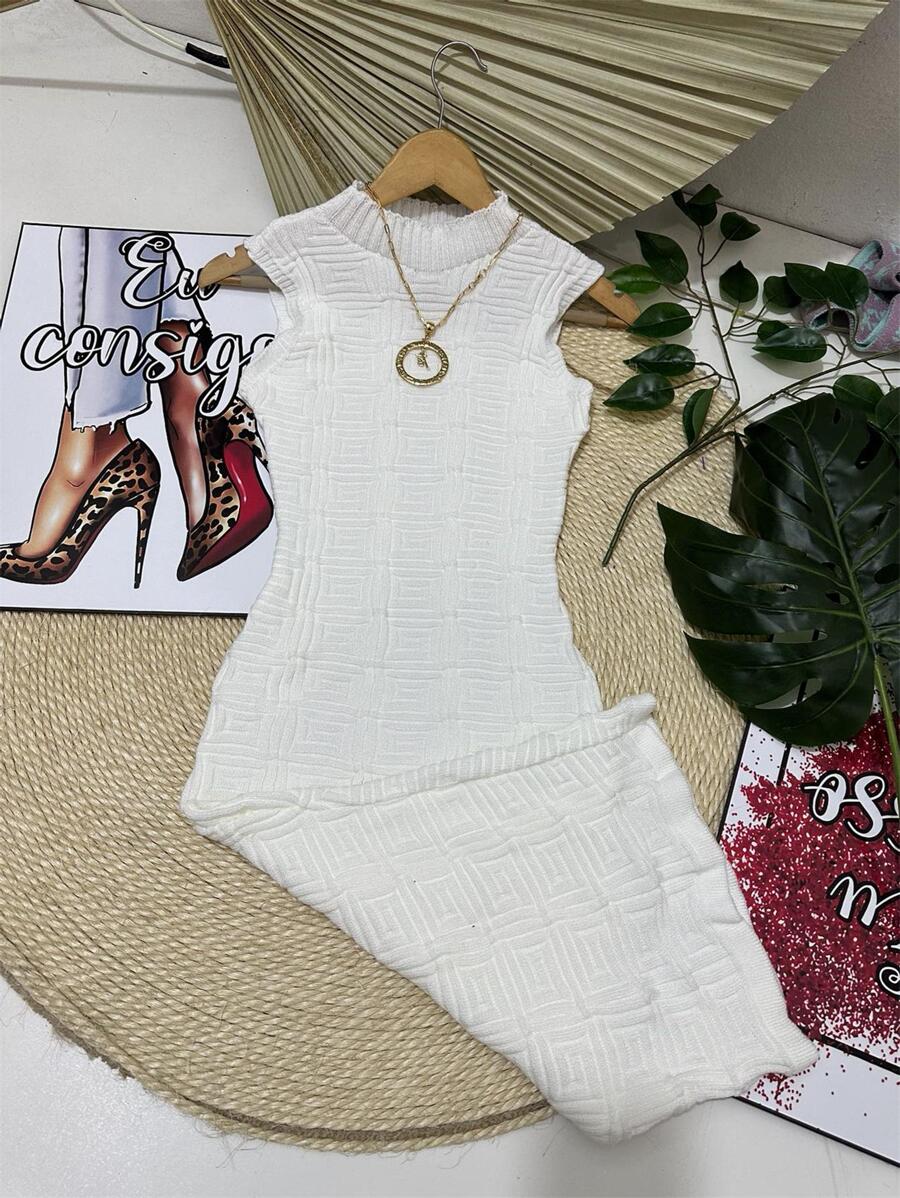 Women Sweater Skirts - trắng - Xem 1