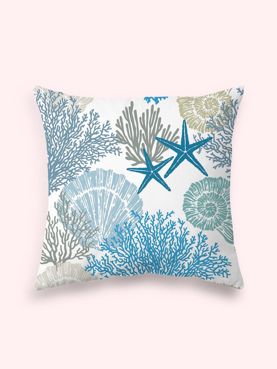 Sao Biển & Ốc Xà Cừ In Đệm Mà Không Cần Chất Độn, Chất Liệu Vải Hiện Đại Trang Trí Ném Gối Cho Gia Đình - Nhiều màu - Xem 1