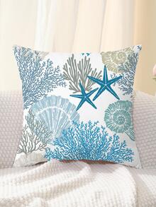 Sao Biển & Ốc Xà Cừ In Đệm Mà Không Cần Chất Độn, Chất Liệu Vải Hiện Đại Trang Trí Ném Gối Cho Gia Đình - Nhiều màu - Xem 2