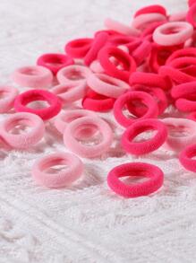 100 dây buộc tóc nhiều màu sắc cỡ ngón tay đường kính 0,8 inch dành cho bé gái, dây buộc tóc dễ thương và không gây hư tổn, dây buộc tóc đuôi ngựa dùng hàng ngày - Nhiều màu - Xem 4