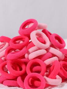 100 dây buộc tóc nhiều màu sắc cỡ ngón tay đường kính 0,8 inch dành cho bé gái, dây buộc tóc dễ thương và không gây hư tổn, dây buộc tóc đuôi ngựa dùng hàng ngày - Nhiều màu - Xem 5