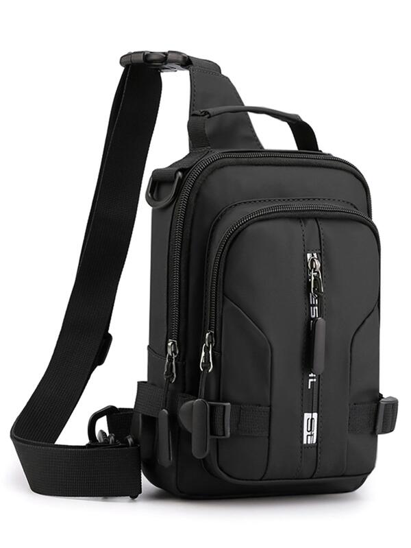 Water-Proof Chest Bag Anti-Theft Shoulder Bag Messenger Bag Usb Charging Waist Bag Outdoor Sports Shoulder Bag Black Sling Bags Crossbody Bag Shoulder Bag With Adjustable Strap Gifts Scream Bag Winter Christmas Gifts Hip Bag Travel Essentials Fanny Pack Summer Back To School The Sporty Life Men Bag Pack Belt Bag Spring School Supplies New Life Items For Students Men Essentials Side Bag Purse Essentials Graduation