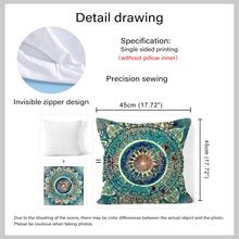 1 Mandala In Đệm Không Chất Độn, Vải Hiện Đại Trang Trí Ném Gối Cho Gia Đình - Màu Hồng baby - Xem 7