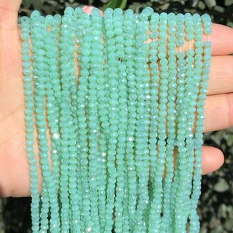 3mm(0.118 Inch) 120pcs Faceted AB Rainbow Crystal Glass Beads Rondelle Loose Spacer Multicolor Beads For Jewelry Making DIY Accessories