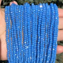 3mm (0.118 pulgadas), 120 Uds., cuentas facetadas AB de cristal de arcoíris, cuentas espaciadoras sueltas Rondelle, cuentas multicolores para fabricación de joyas, accesorios DIY - Albaricoque - Ver 1