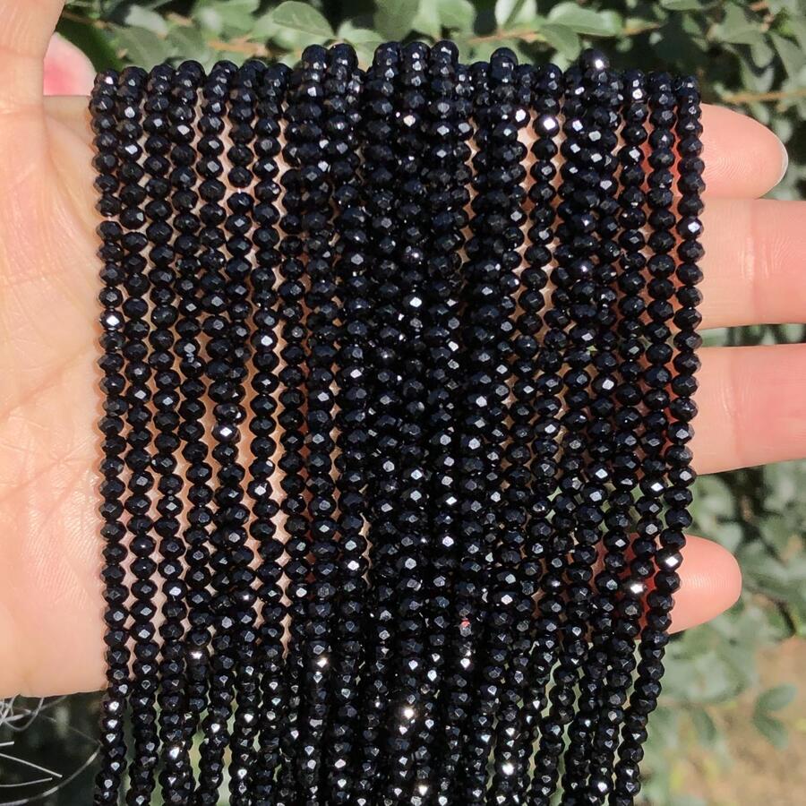 3MM(英寸)120入組AB彩虹水晶玻璃珠鬆動隔片彩色珠子適用於珠寶製作DIY配件 - 杏色 - 查看 1