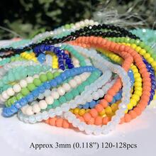 3Mm (0.118 Inch) 120 Mặt AB Cầu Vồng Pha Lê Hạt Thủy Tinh Rondelle Rời Không Gian Siêu Tốc Hạt Nhiều Màu Trang Sức Làm Tự Làm Phụ Kiện - Màu be - Xem 6