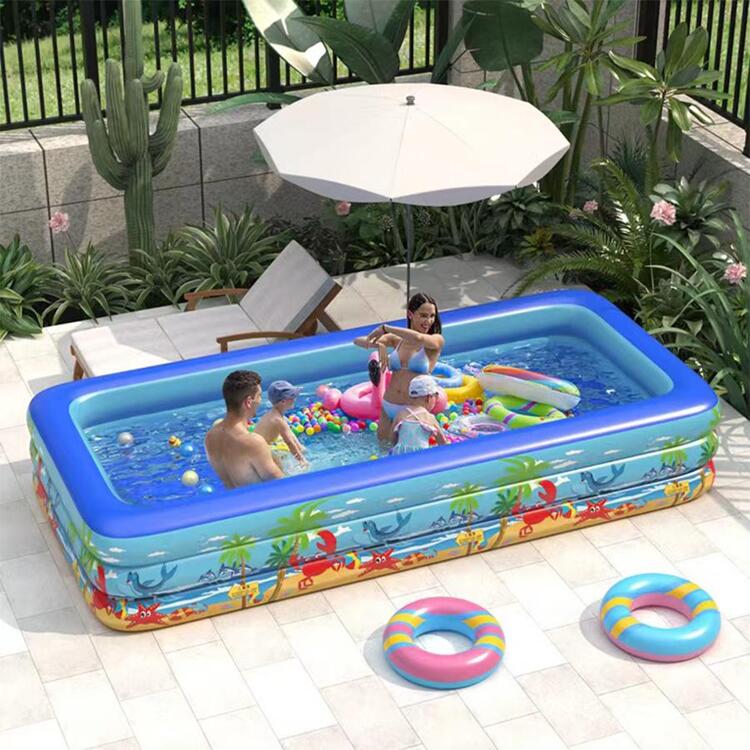 1 pieza delfín con con patrón de cangrejo inflable piscina - Multicolor - Ver 2
