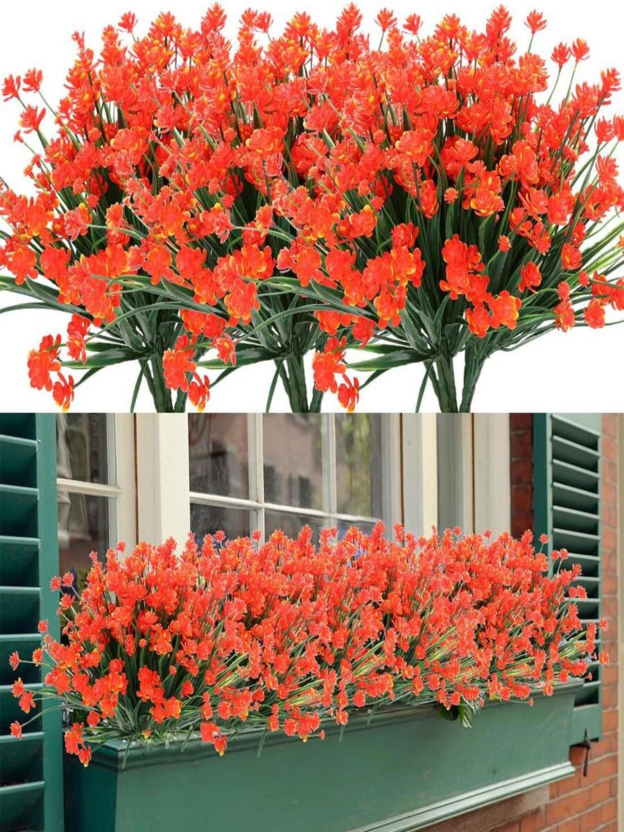 1pc Artificial Flower - Red - View 1