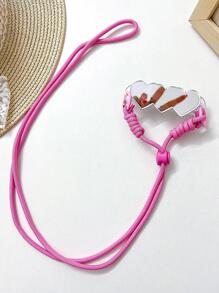 1 个可爱卡通手机夹适用于 Iphone13，特殊心形镜面配件手机壳夹适用于 Galaxy A14，粉色手机壳挂绳夹适用于 Redmi 12C，通用尺寸玫瑰粉色挂绳手机壳夹适用于 13 Pro Max。 - 彩色 - 查看 2