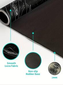 Tấm lót chuột cao su họa tiết sóng - màu đen - Xem 2