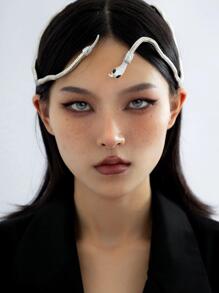 1pc Snake-Shaped Fashionable Cool & Personalized Body Chain Halloween,Party - Silver - View 5