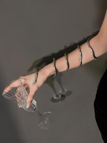 1pc Snake-Shaped Fashionable Cool & Personalized Body Chain Halloween,Party - Silver - View 1