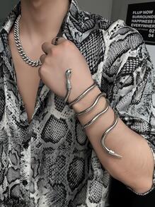 1pc Snake-Shaped Fashionable Cool & Personalized Body Chain Halloween,Party - Silver - View 2