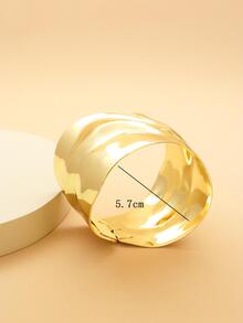 1 chiếc vòng đeo tay kết cấu tối giản thời trang dành cho phụ nữ để làm quà tặng cho bạn bè - Vàng - Xem 4