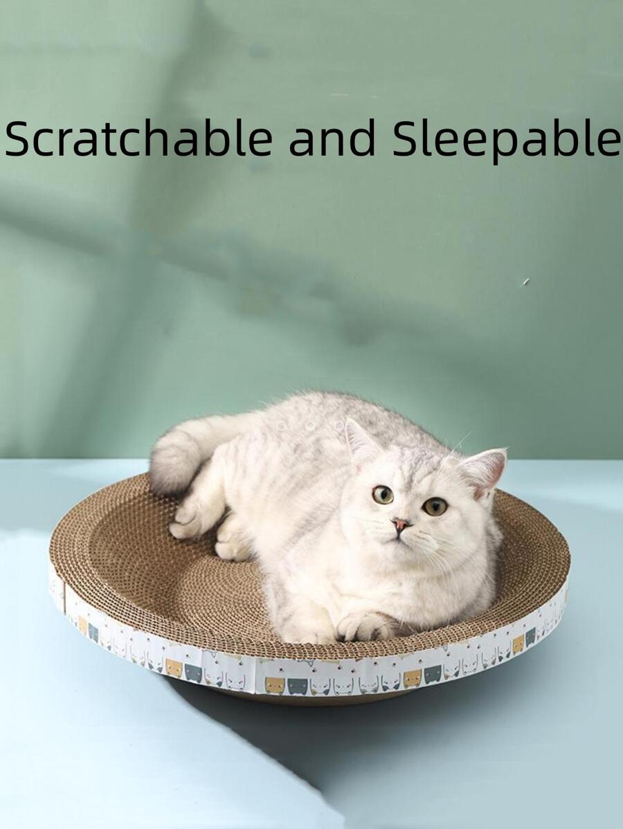 1 pieza Almohadilla doble textura diseño durable gato rascarse - Marrón - Ver 1