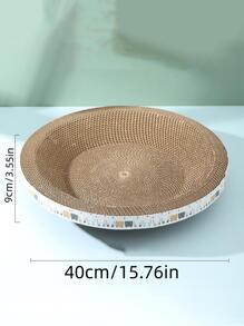 1 pieza Almohadilla doble textura diseño durable gato rascarse - Marrón - Ver 5