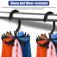3 个一售 360° 旋转领带架衣架收纳架围巾腰带挂钩收纳架万圣节装饰万圣节服装秋季装饰节日装饰 - 黑色 - 查看 2