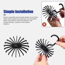 3 个一售 360° 旋转领带架衣架收纳架围巾腰带挂钩收纳架万圣节装饰万圣节服装秋季装饰节日装饰 - 黑色 - 查看 6