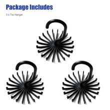 3 个一售 360° 旋转领带架衣架收纳架围巾腰带挂钩收纳架万圣节装饰万圣节服装秋季装饰节日装饰 - 黑色 - 查看 7