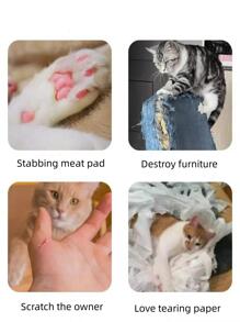 1 pieza Almohadilla doble textura diseño durable gato rascarse - Marrón - Ver 4