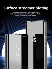 Flip Cover Spiegel Serie Ledertasche zum Muttertag, kompatibel mit Modellen wie 11/12/13/14/15 Pro Max, Redmi Note 13/12, Galaxy, S22/S23/S24u/A14/A24/A34/A35/A54/A55