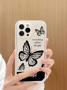 蝴蝶樣式手機殼帶隱形支架 - 彩色 - 查看 3