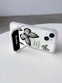 蝴蝶樣式手機殼帶隱形支架 - 彩色 - 查看 5