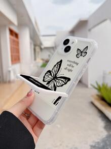 蝴蝶樣式手機殼帶隱形支架 - 彩色 - 查看 6