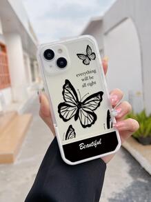 蝴蝶樣式手機殼帶隱形支架 - 彩色 - 查看 2