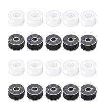 20Pcs Universal Sewing Machine Embroidery Plastic Bobbins Black White Multifunctional Thread Spools For Household Use - Multicolor - View 3