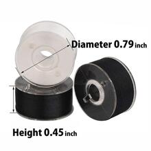 20Pcs Universal Sewing Machine Embroidery Plastic Bobbins Black White Multifunctional Thread Spools For Household Use - Multicolor - View 5