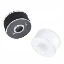 20Pcs Universal Sewing Machine Embroidery Plastic Bobbins Black White Multifunctional Thread Spools For Household Use - Multicolor - View 4