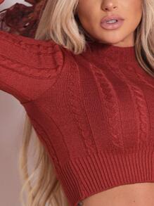 Women Knit Tops - 銅色 - 查看 3