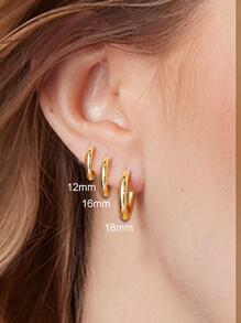 12 件/套和 2 件/套夏季假日风格不锈钢鼻环、唇环套装 - 适合女性毕业、朋友、约会礼物，18K 金耳环首饰 - 金黃色 - 查看 4