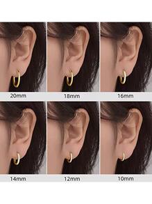 12 件/套和 2 件/套夏季假日风格不锈钢鼻环、唇环套装 - 适合女性毕业、朋友、约会礼物，18K 金耳环首饰 - 金黃色 - 查看 5