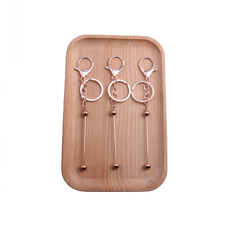 長款關於14.5cm小龍蝦鑰匙圈條形鑰匙圈吊墜2入組適用於首飾類 - 玫瑰金 - 查看 1