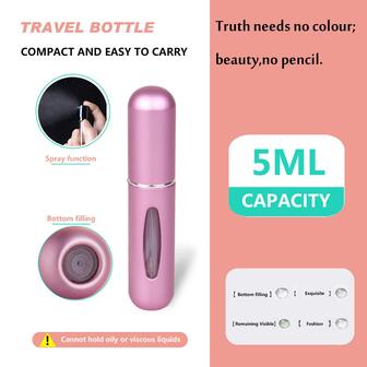 5ml de viaje Dispensador ahorro de espacio vacío perfume recargable perfume Spray vacío cosmético Contenedores